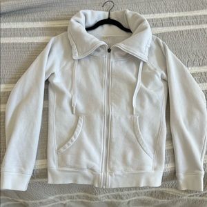 Zella white zip hoodie jacket. Size Small